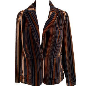 Marc Jacobs 70s Style Velvet Corduroy Striped Blazer, Size 6